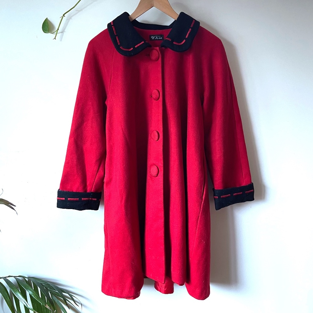 BILI Vintage Red Swing Coat - 1950s